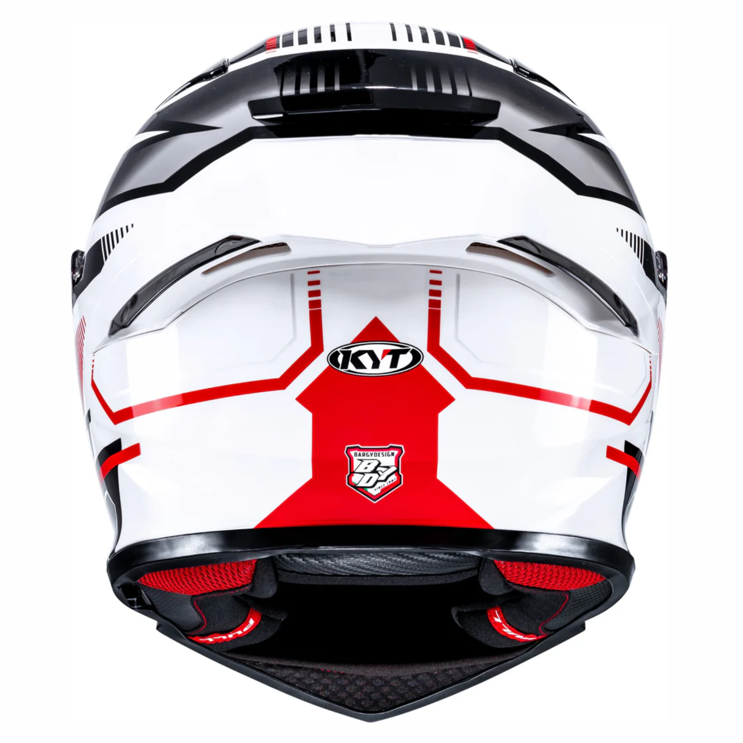 KYT R2R Pro Parsec Helmet - Gloss White Red