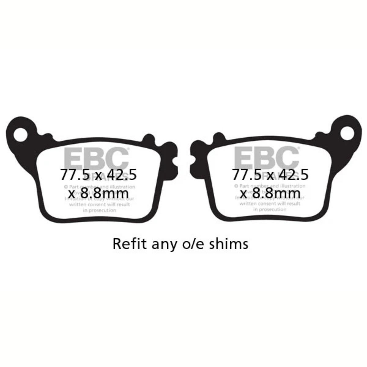 EBC Yamaha YZF R1 (2015-2021) Fully Sintered Brake Pads - EBC Brakes