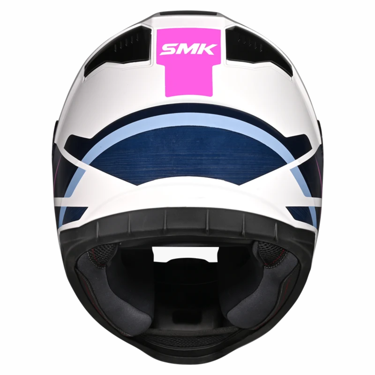 SMK Bionic Adult Kore GL159 Helmet - Gloss White Pink Grey - SMK