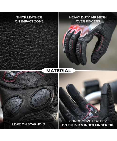 Viaterra Holeshot Pro Semi Gauntlet Hybrid Riding Gloves - Black Yellow