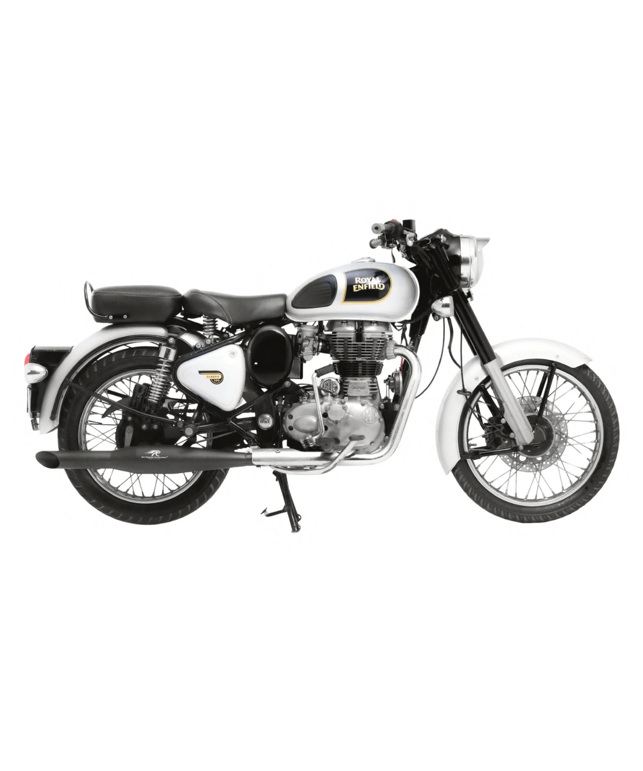 Red Rooster Performance Rumbler Exhaust for Bullet 350 / 500 / Royal Enfield Classic 350/ 500 / Thunderbird / Standard 350 and 500 - Black Matte