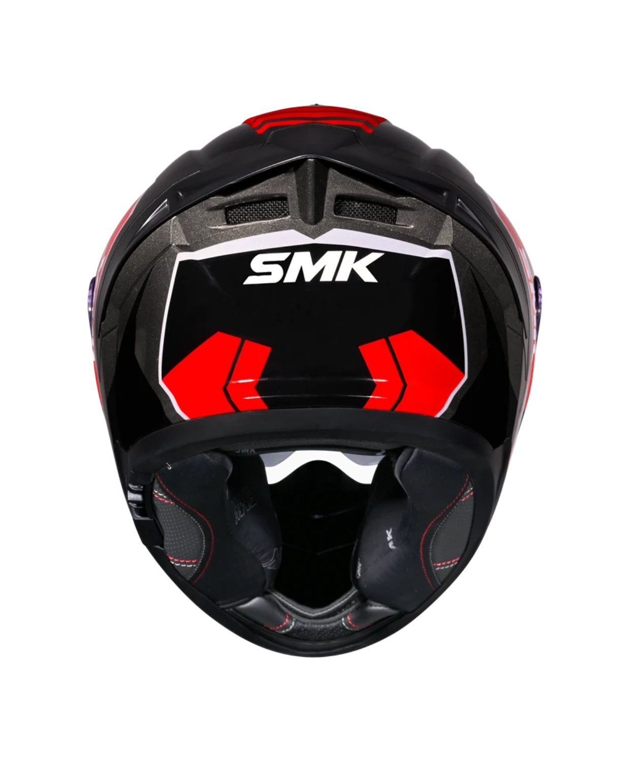 SMK Typhoon Aerot GRPS GL632 Full Face Helmet - Gloss Black Red