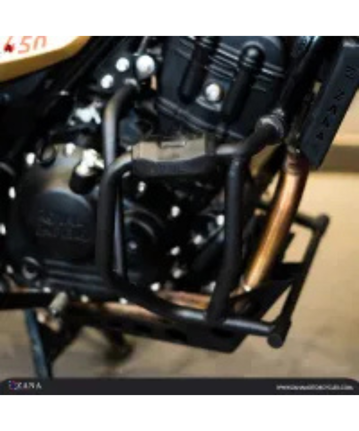 Zana Royal Enfield Guerrilla 450 Engine Guard with Puk Slider - Black - ZI-8520 - Zana