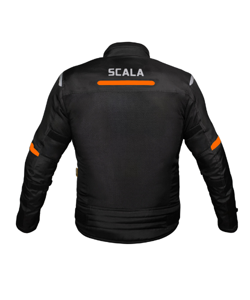 Scala Blaze Riding Jacket - Black Orange - Scala Gears