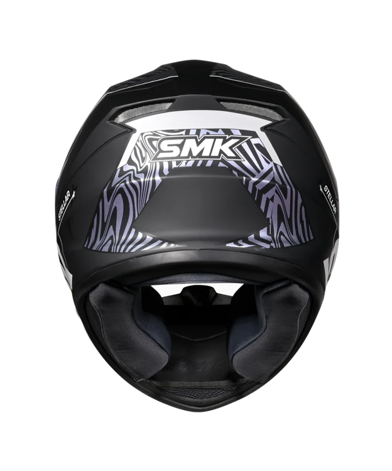 SMK Stellar Fury GRPS GL266C Full Face Helmet - Gloss Black Grey