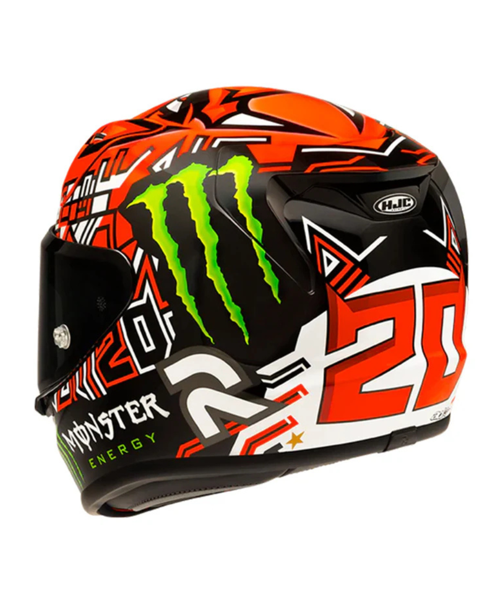 HJC Rpha 12 Quartararo Replica II Carbon Fiber MC1 Helmet (ECE 22.06) - Orange Red
