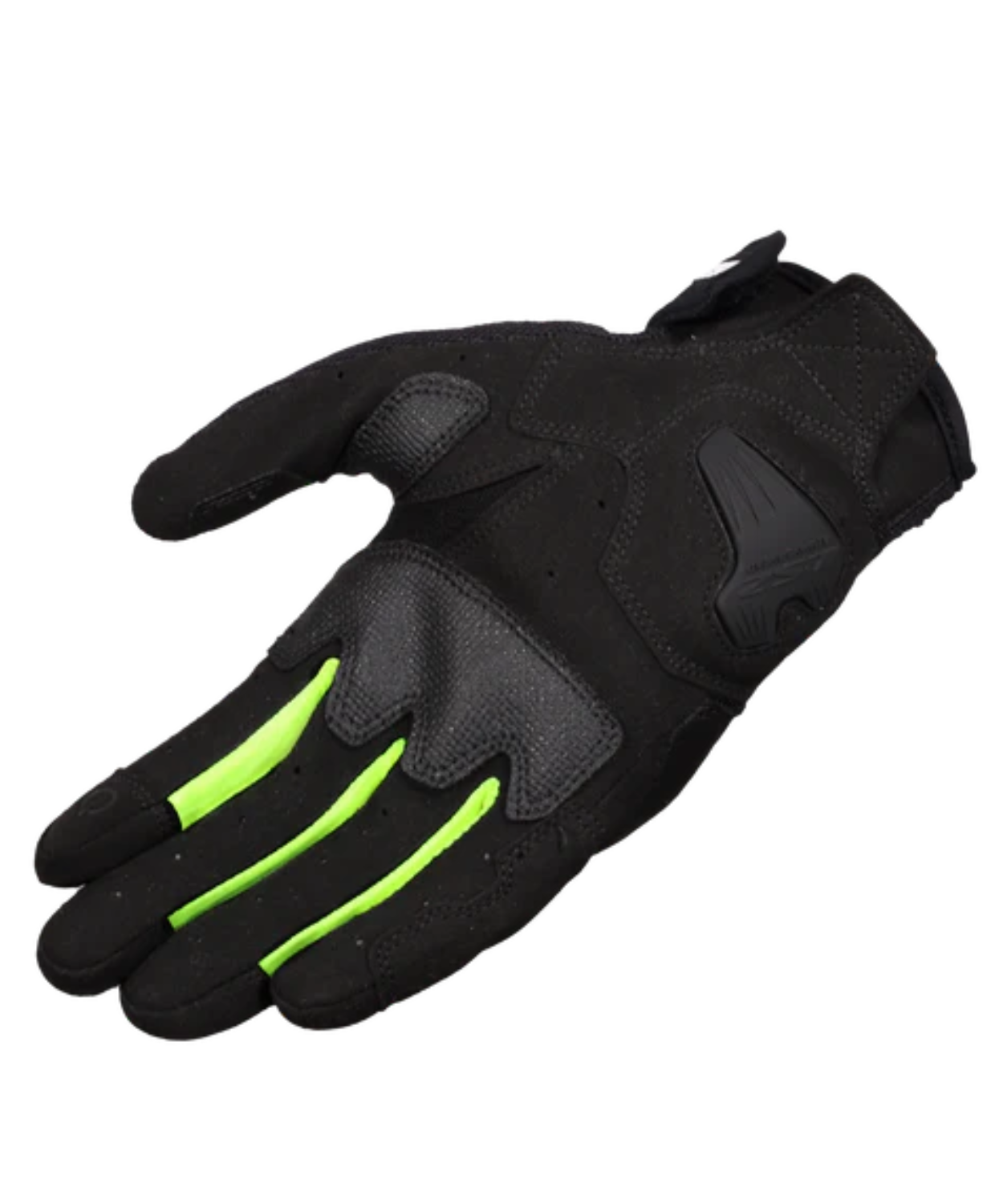 LS2 Atom Man Riding Gloves - Black Hi-viz Yellow