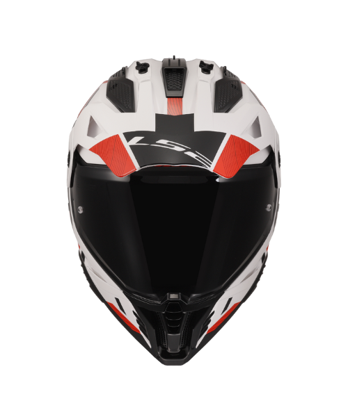 LS2 MX436 Pioneer II Dual Sport Helmet ECE 22.06 - Hill White Red