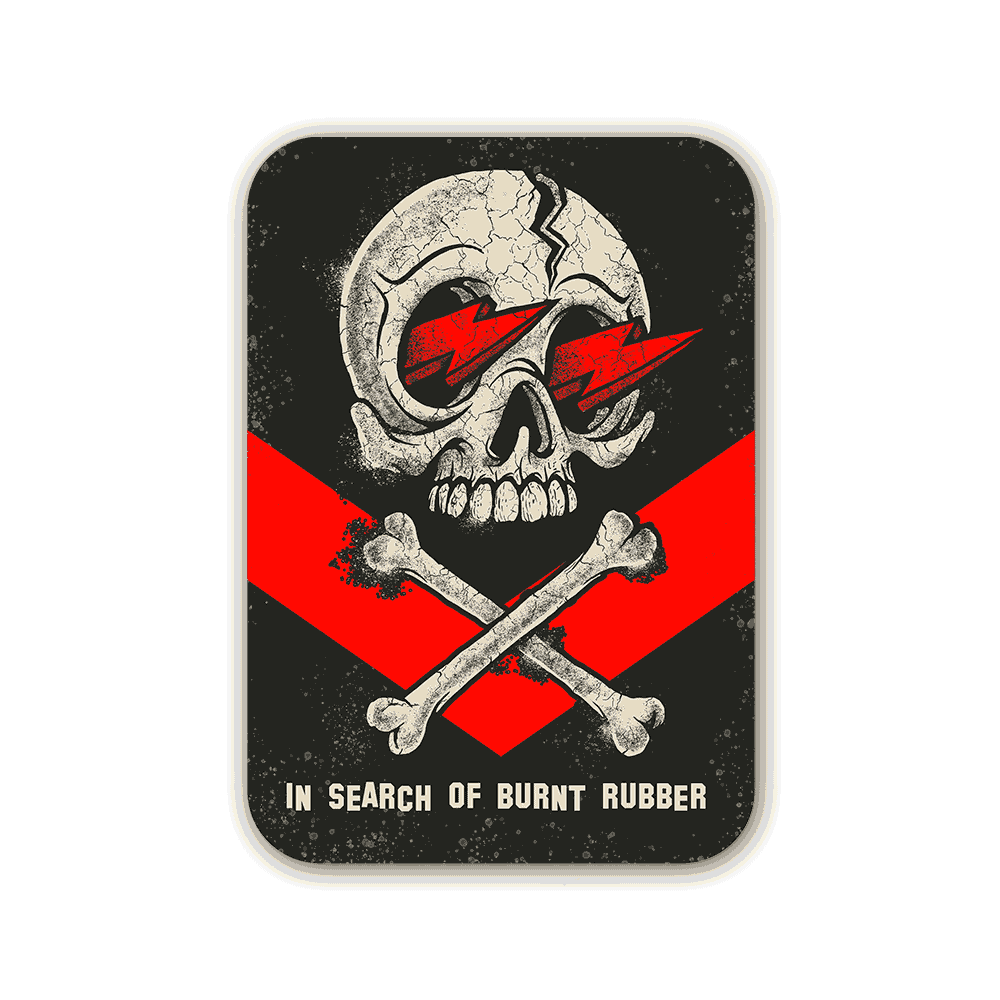 Burnt Rubber Sticker