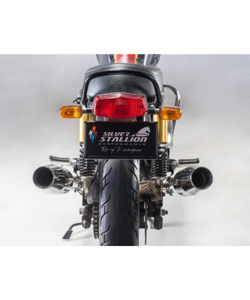 Silver Stallion Interceptor / GT 650 Twins Performance Exhaust Systems - Silver