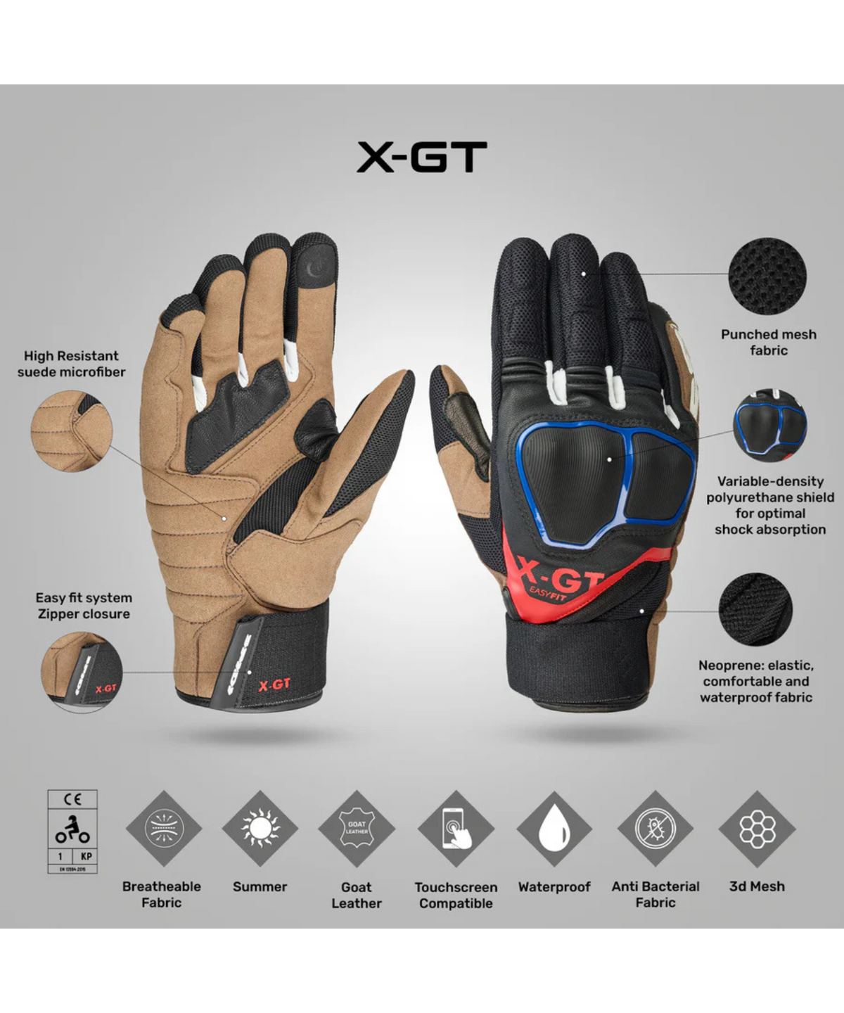 Spidi X-GT Riding Gloves - Black Sand - Spidi