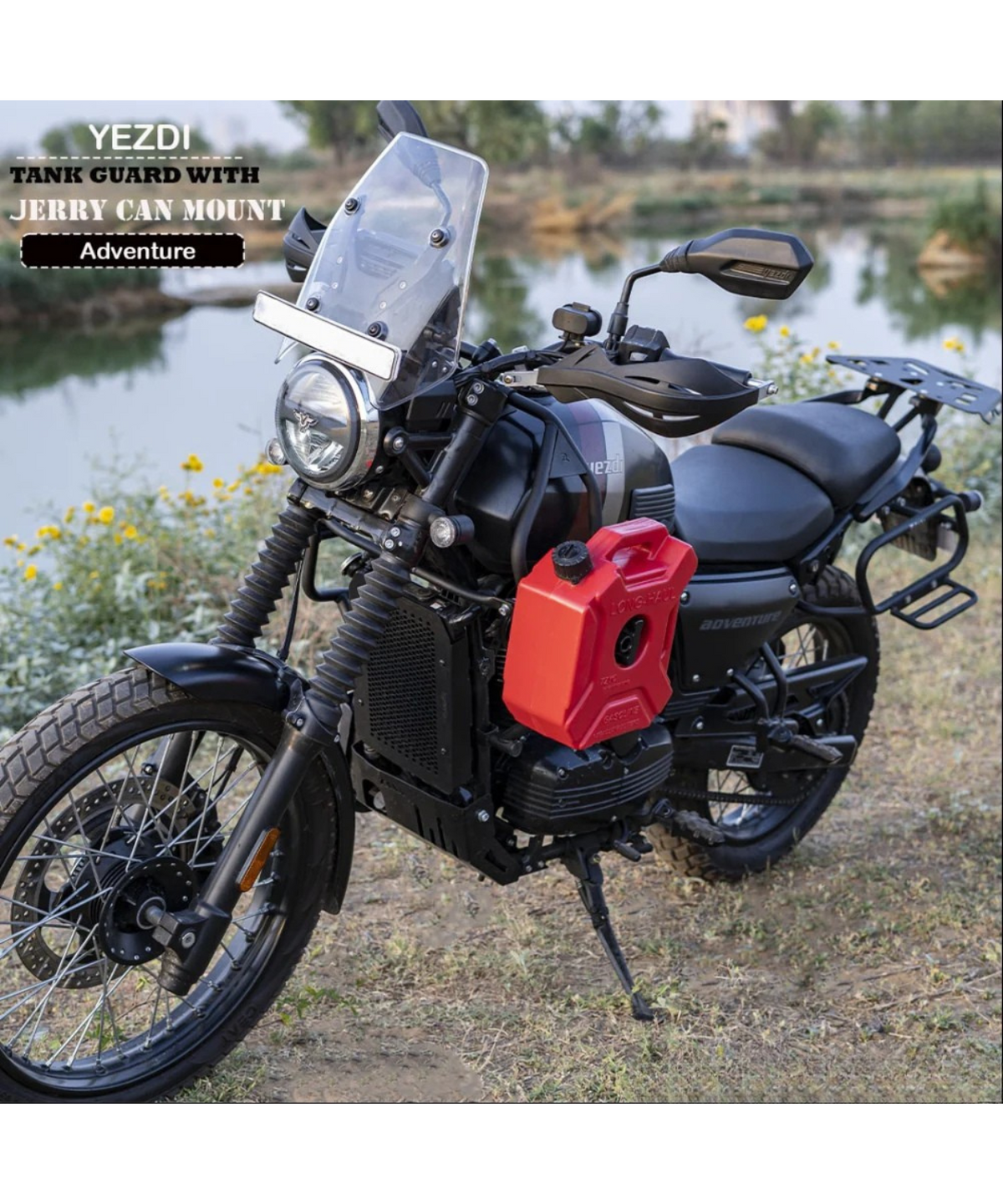 Zana Yezdi Adventure Tank Protection Guards and Jerry Can Holders - ZI-8184 - Zana