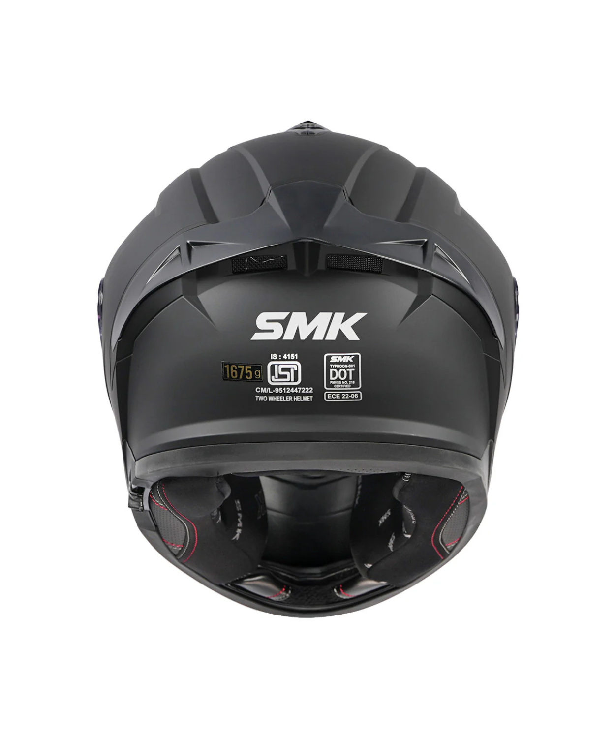 SMK Typhoon MA200 Matt Black Helmet