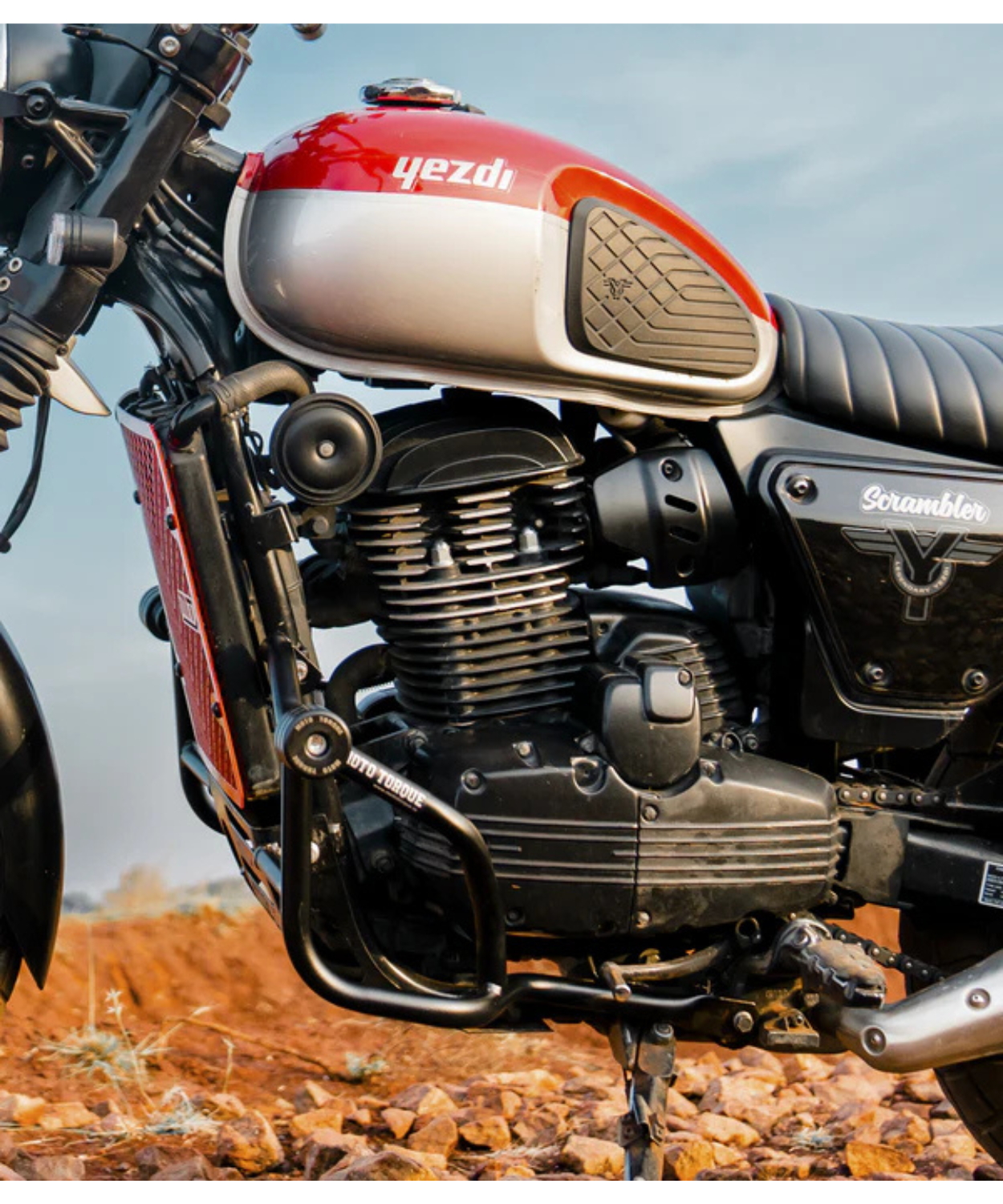 Moto Torque Yezdi Scrambler for Crash Guard - Black