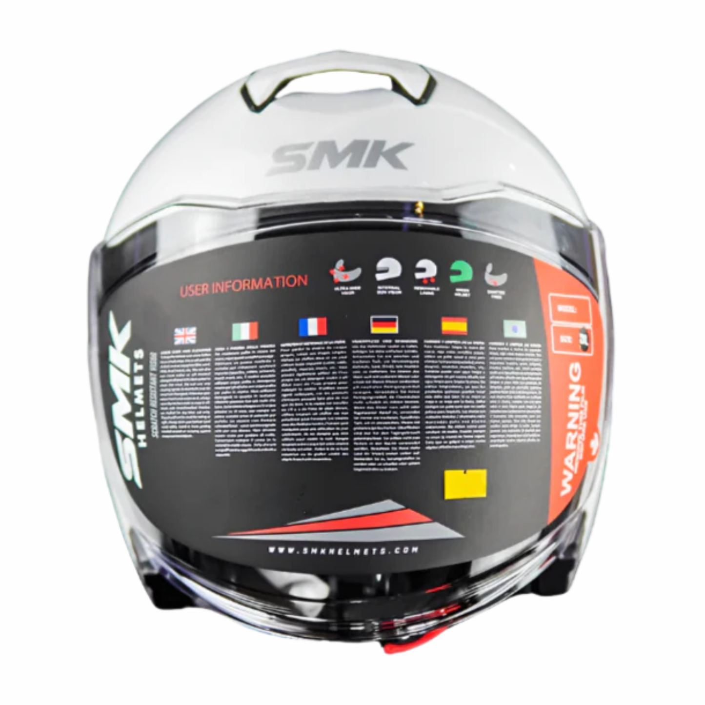 SMK GTJ GL100 Half Face Helmet - Solid Gloss White