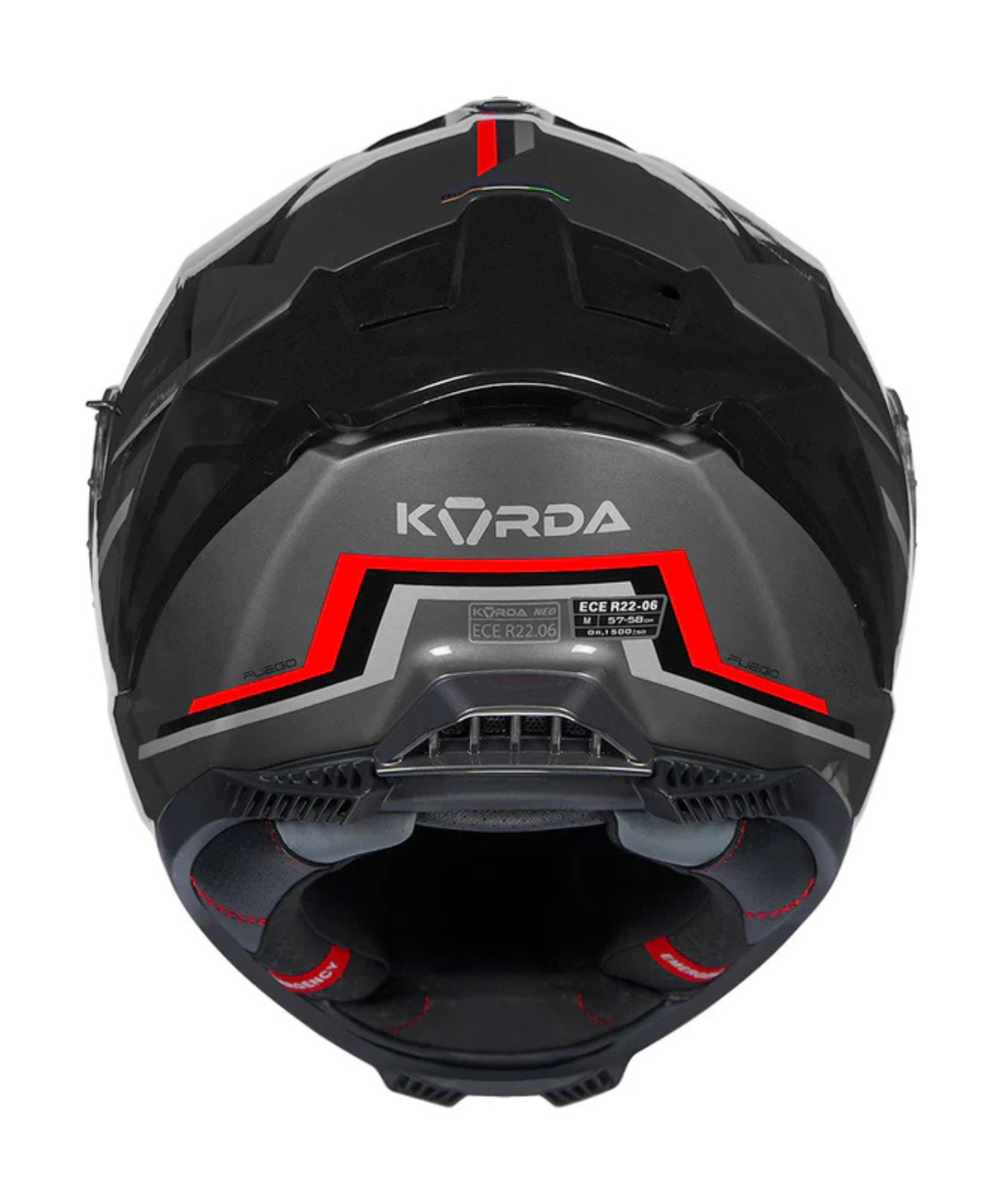 Korda Neo Fugeo Helmet - Gloss Black Red - Korda