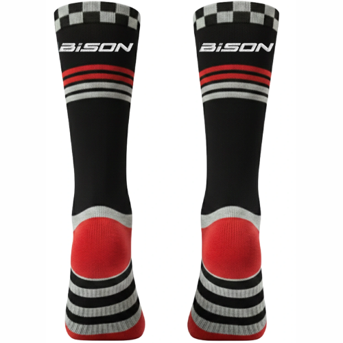 Bison ProGear Enduro Socks - Black Red