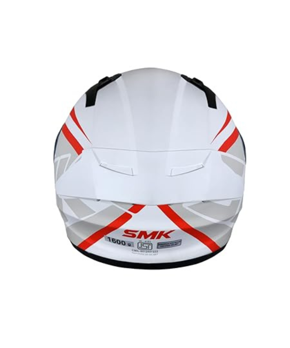 SMK Stellar Stage MA163 White Red Helmet
