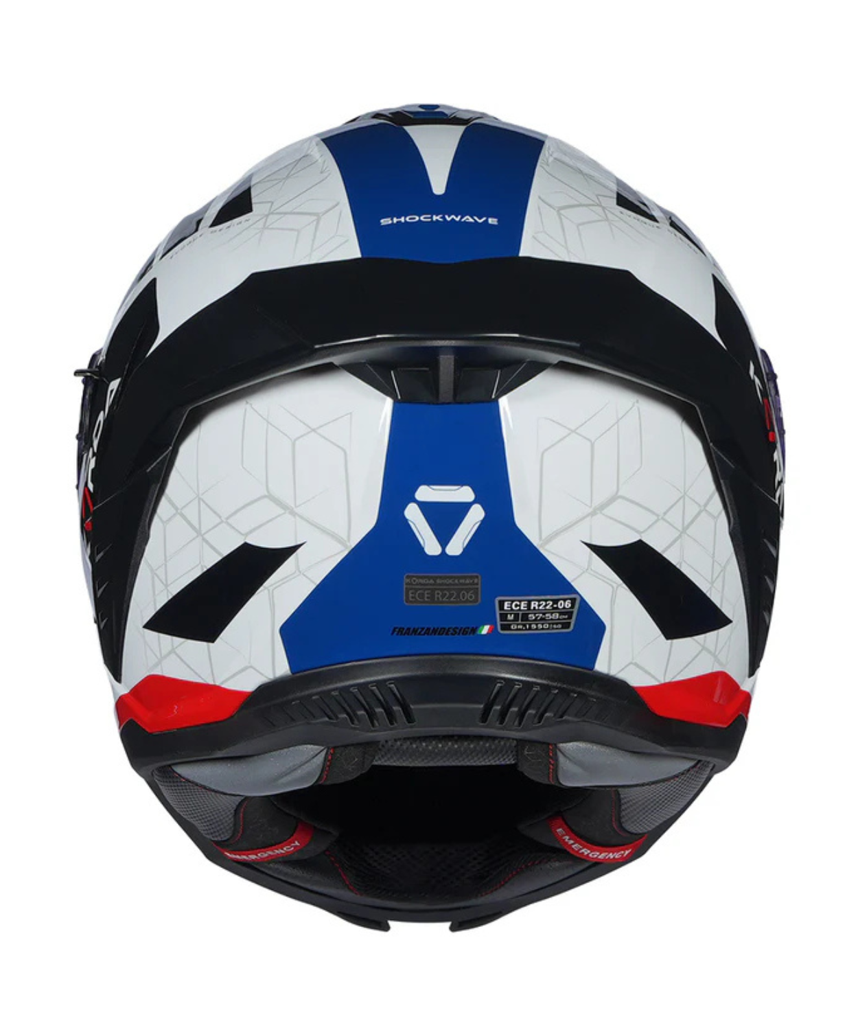 Korda Shockwave Evoque Helmet - Gloss White Red Blue
