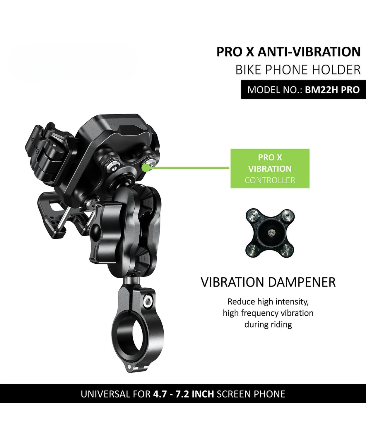 BOBO BM22H Pro Bike Handlebar Mount Anti-Vibration and Anti-Theft.