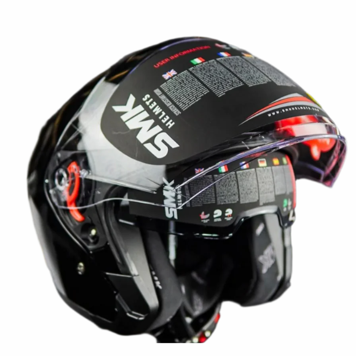 SMK GTJ GL200 Half Face Helmet - Solid Gloss Black - SMK