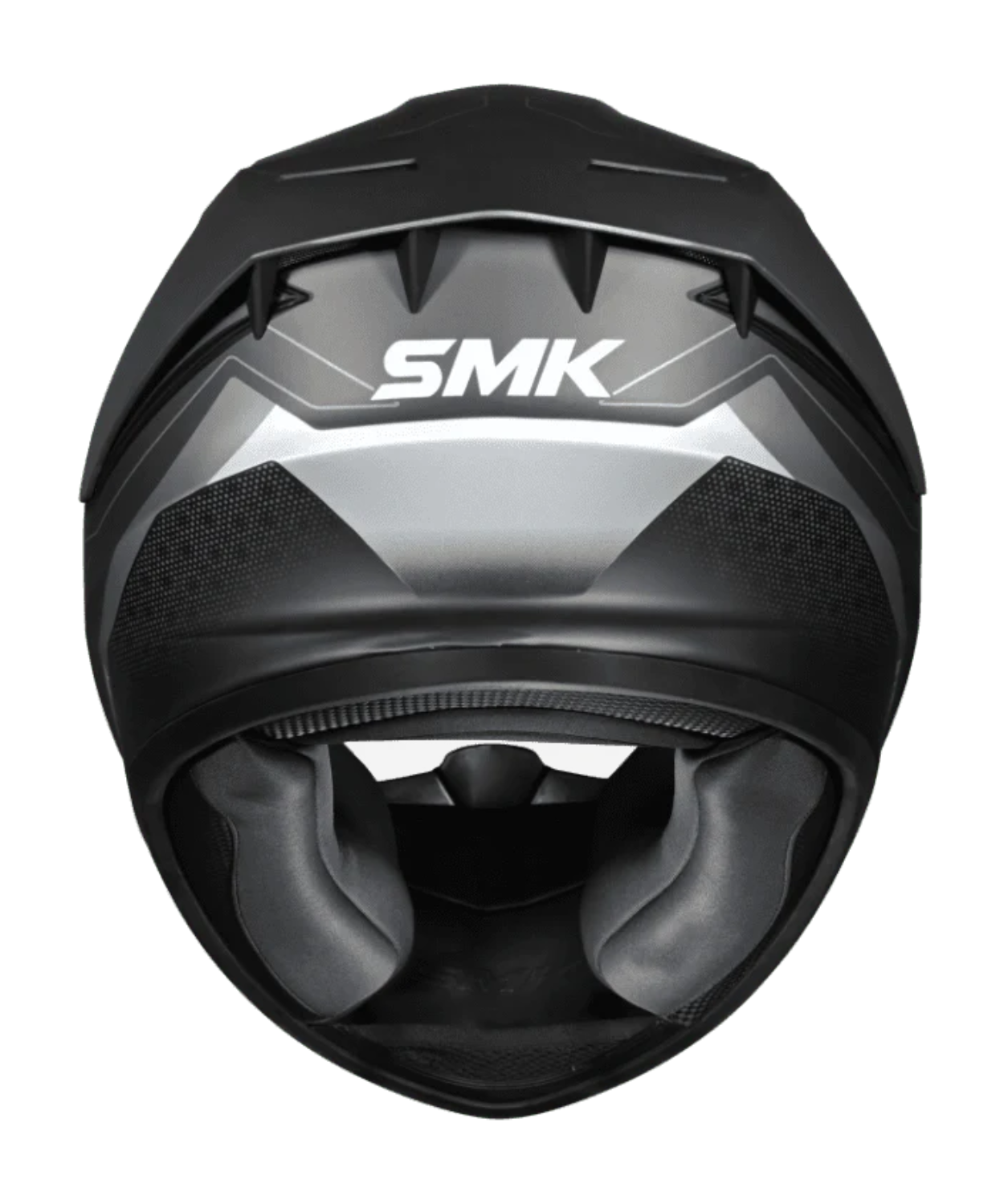 SMK Stellar Sports Flight GRPS GL266 Full Face Helmet - Gloss Black Grey