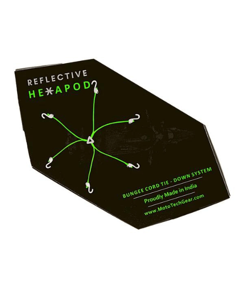 Mototech Reflective Hexapod Bungee Cord Tie-down System - 32’’ / 80cms - Neon Grey