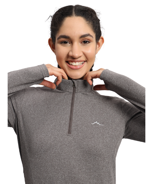 Reccy Women’s Nomadic Full Sleeves T Shirt - Pebble