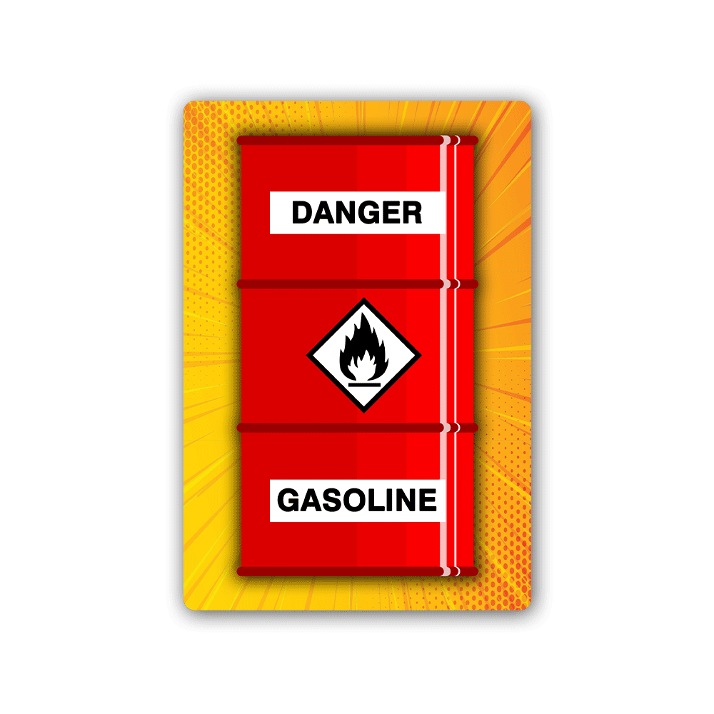Danger Gasoline Sticker