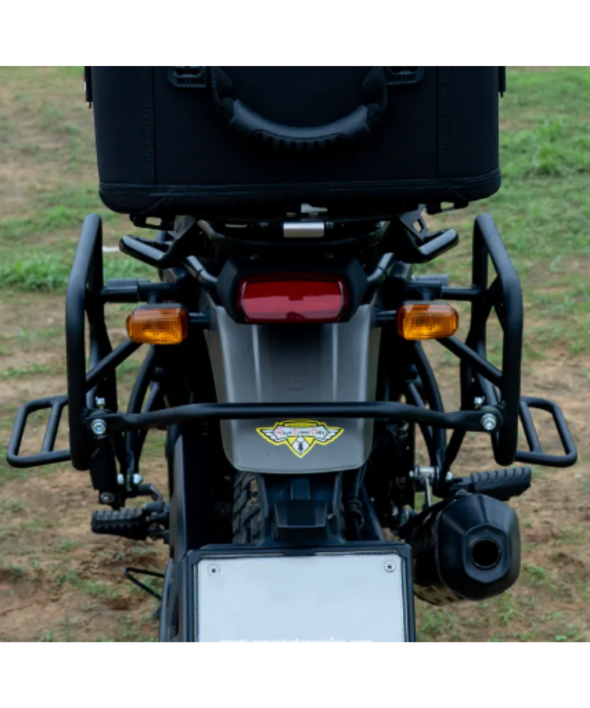 Zana Royal Enfield Himalayan 411 / Scram 411 Saddle Stay V-2 with Exhaust Shield with Jerry Can Mount - ZI-8133 - Zana