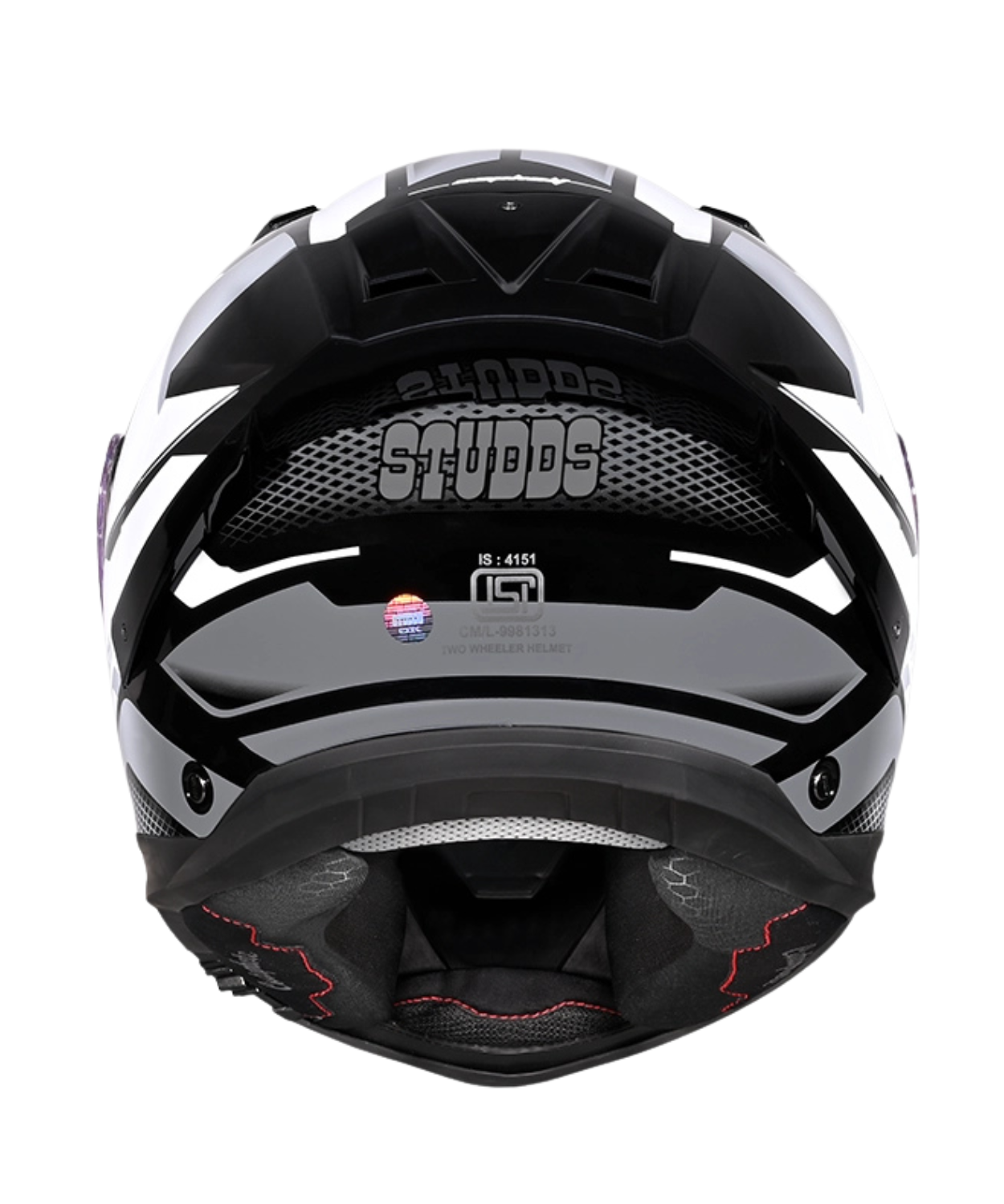 Studds Helios D1 Asphalt Decor Graphics Helmet - Gloss Black Grey N4