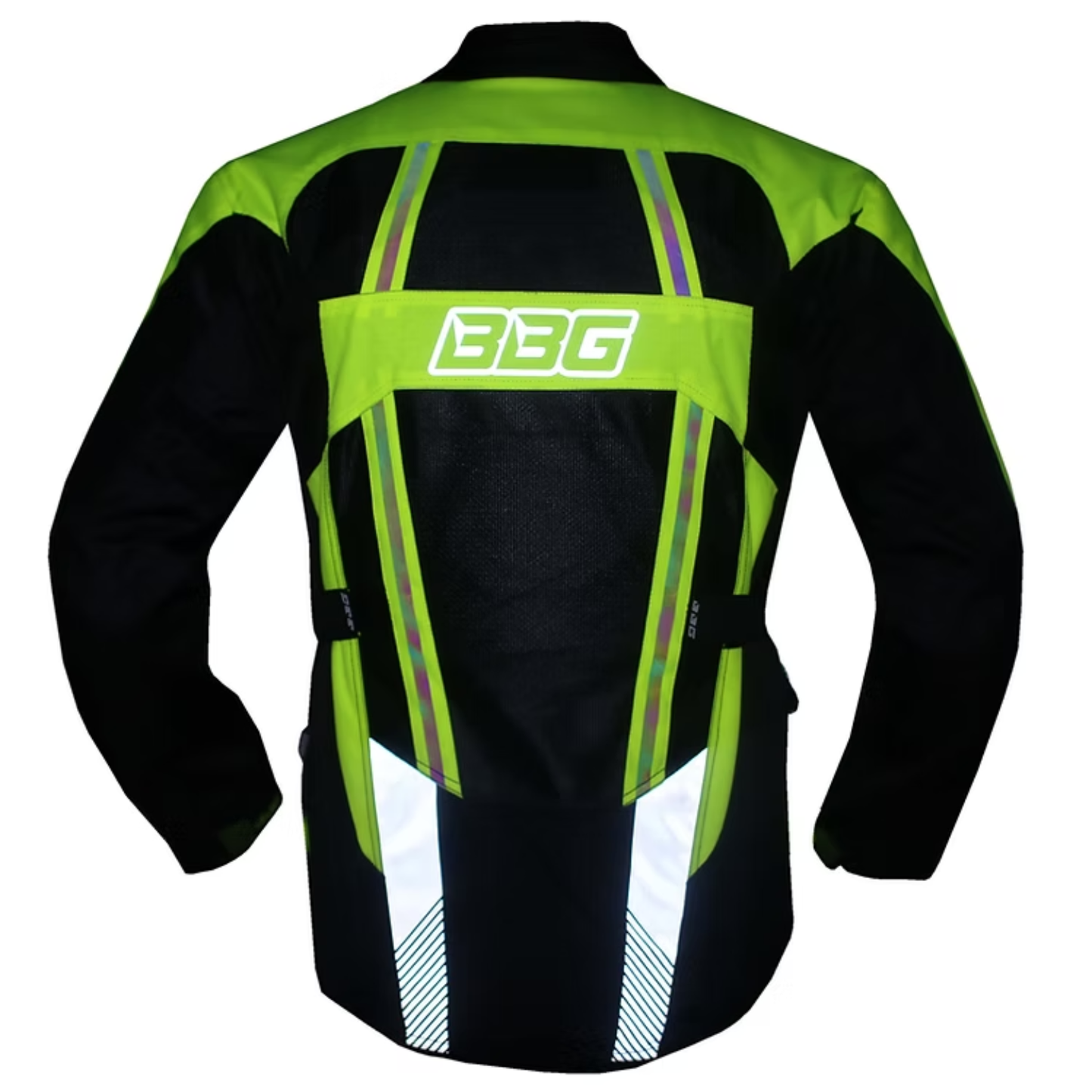 BBG Indiana Adventure Riding Jacket with Chest Guard and Liner - Neon