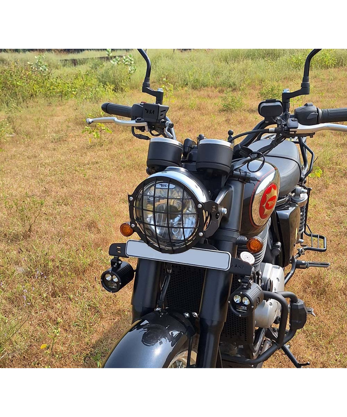 Zana BSA Goldstar 650 Stainless Steel Headlight Grill T-1 - Black - ZI-8533 - Zana