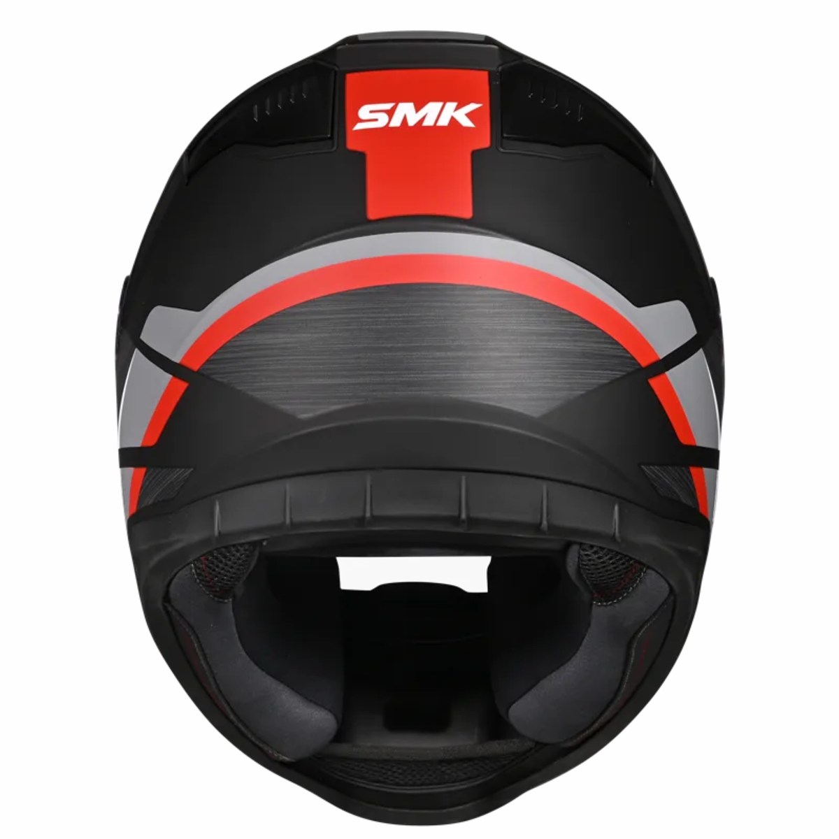 SMK Bionic Adult Kore MA263 Helmet - Matt Black Grey Red - SMK