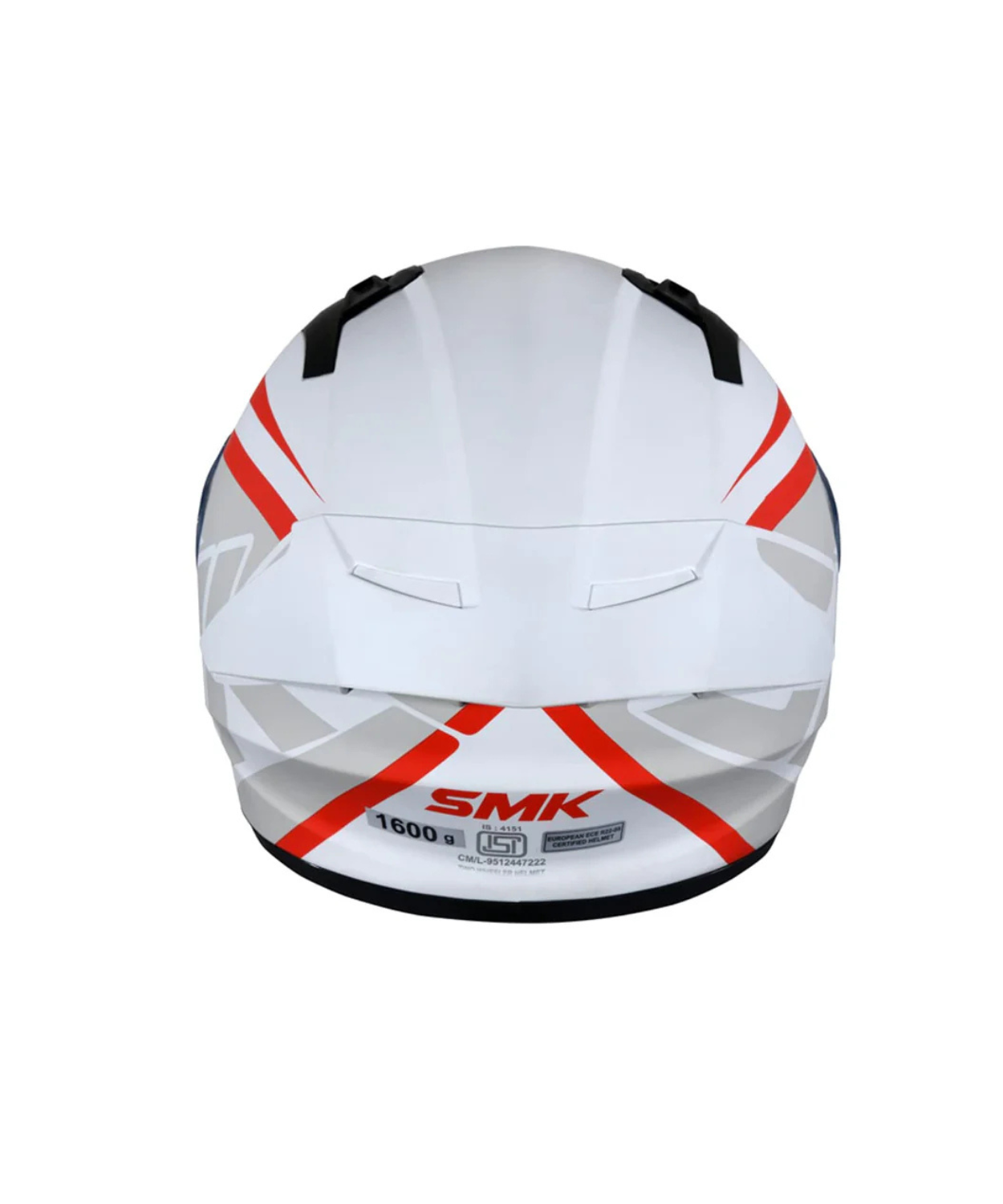 SMK Stellar Stage GL163 White Red Helmet