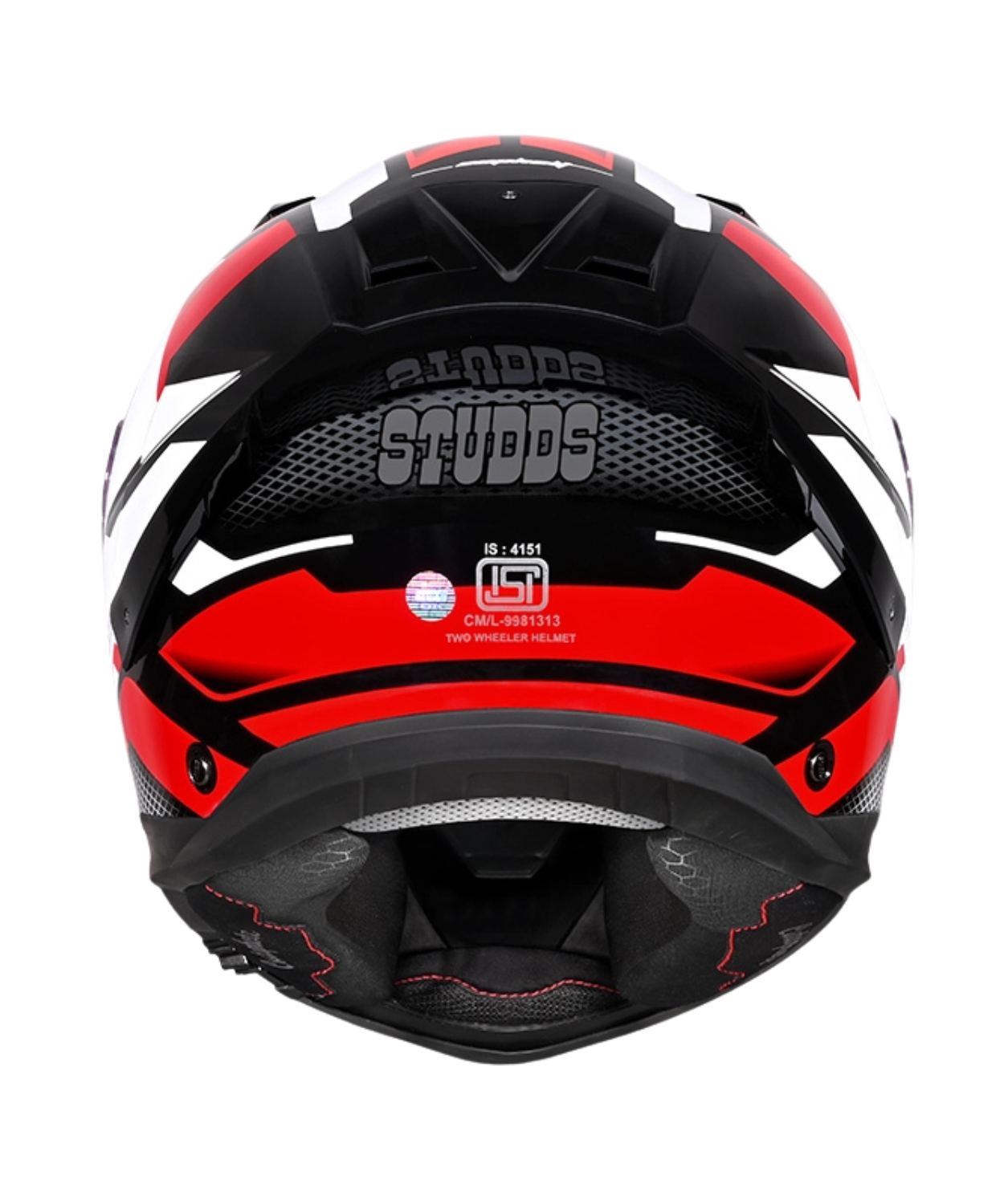 Studds Helios D1 Asphalt Decor Graphics Helmet - Gloss Black Red N2