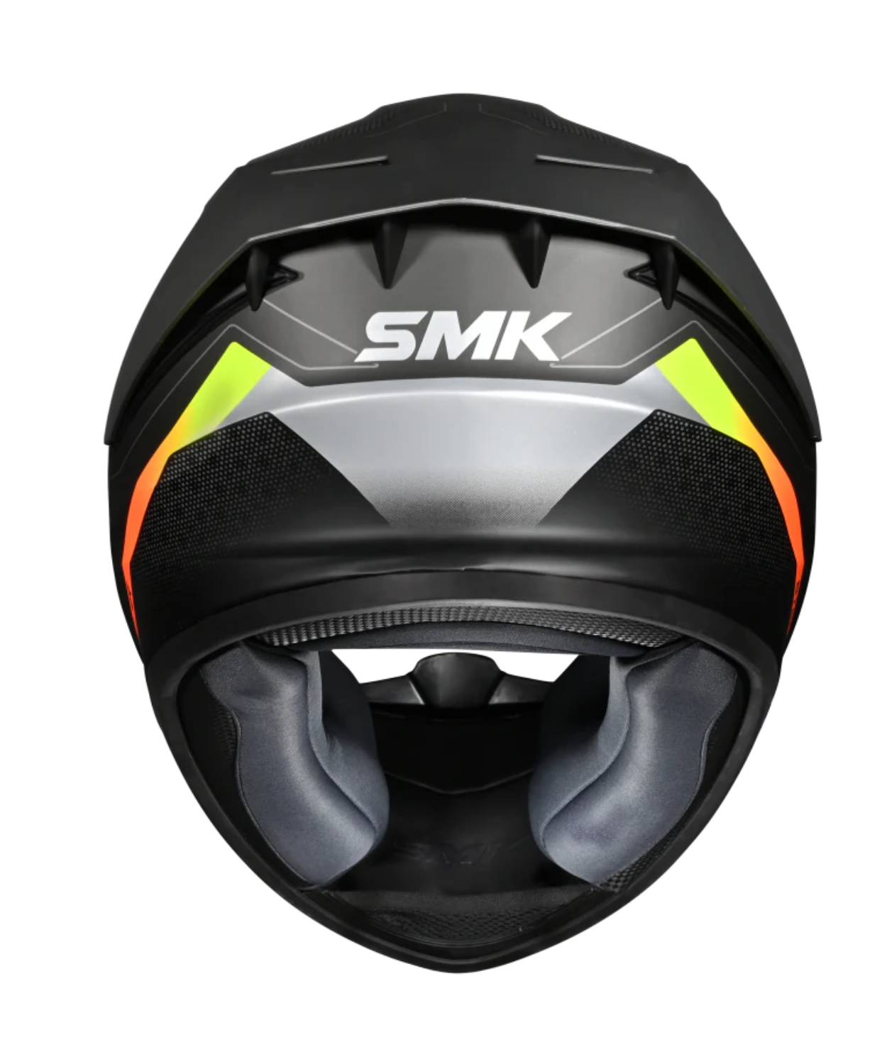 SMK Stellar Sports Flight GRPS GL264 Full Face Helmet - Gloss Black Grey Yellow