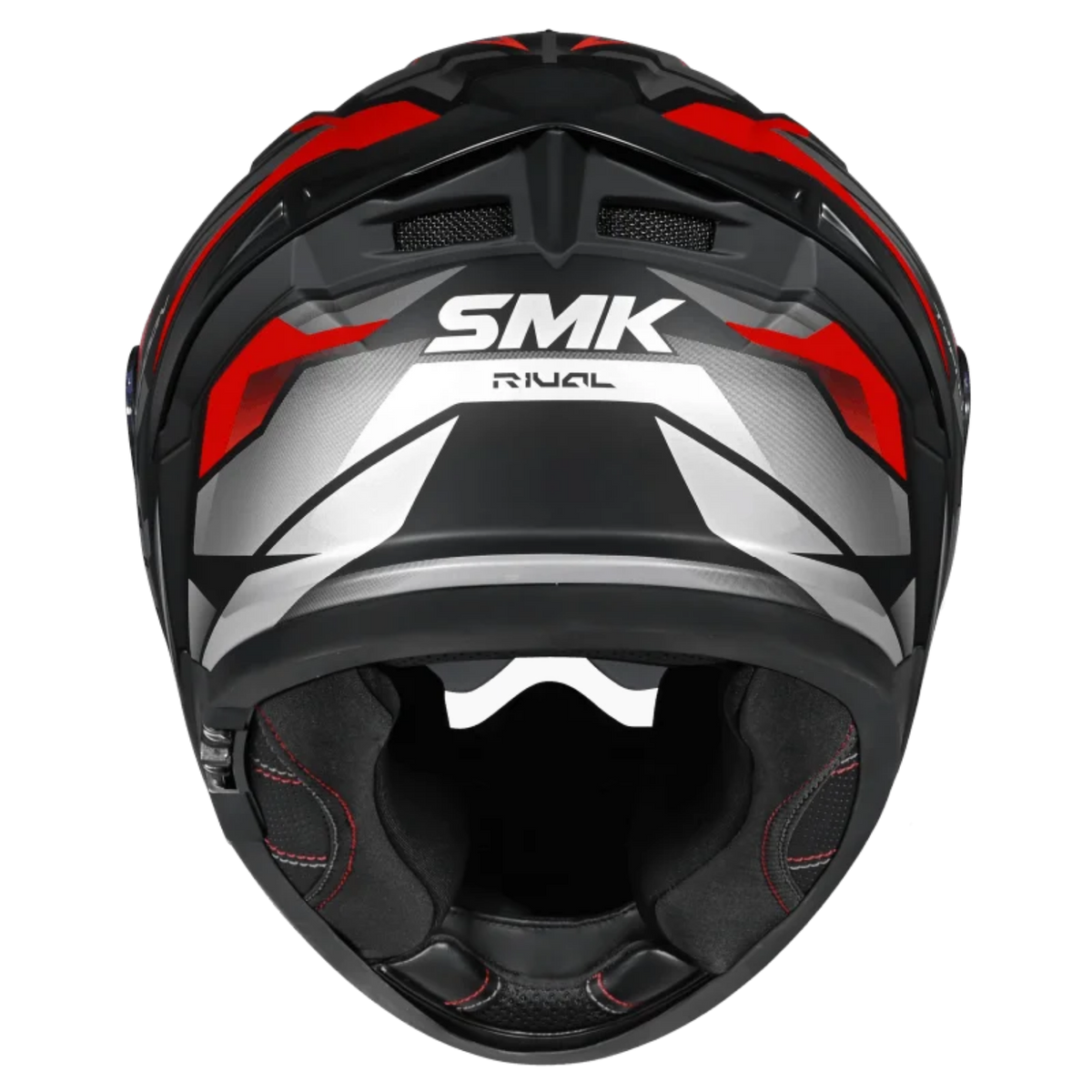 SMK Typhoon Rival GRPS MA263 Full Face Helmet - Matt Black Grey Red - SMK