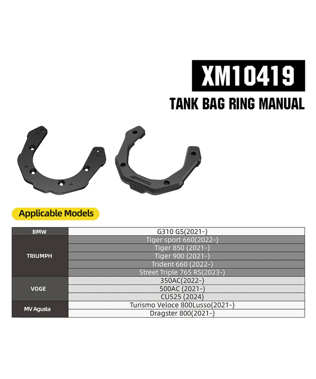 Rhinowalk Manual Ring for Tank Bag - XM10419BK - Rhinowalk