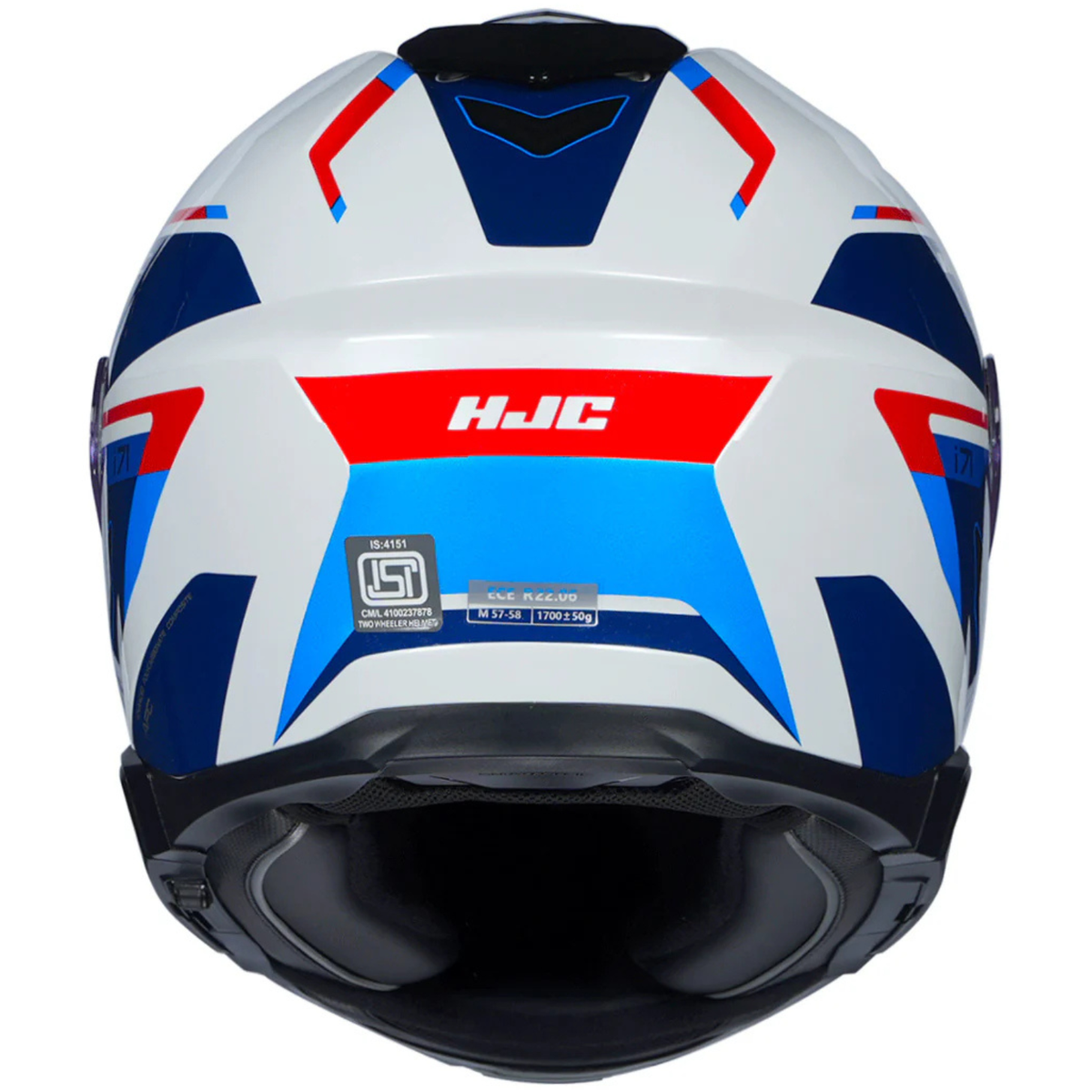 HJC I71 Zest MC21 Helmet - White Red Blue - HJC