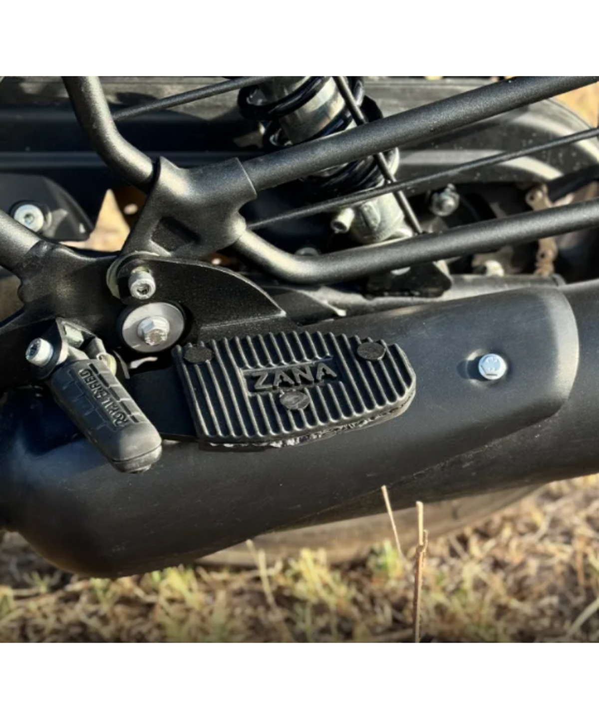 Zana Royal Enfield Shotgun 650 Mild Steel Rear Footrest - Black - ZI-8462 - Zana