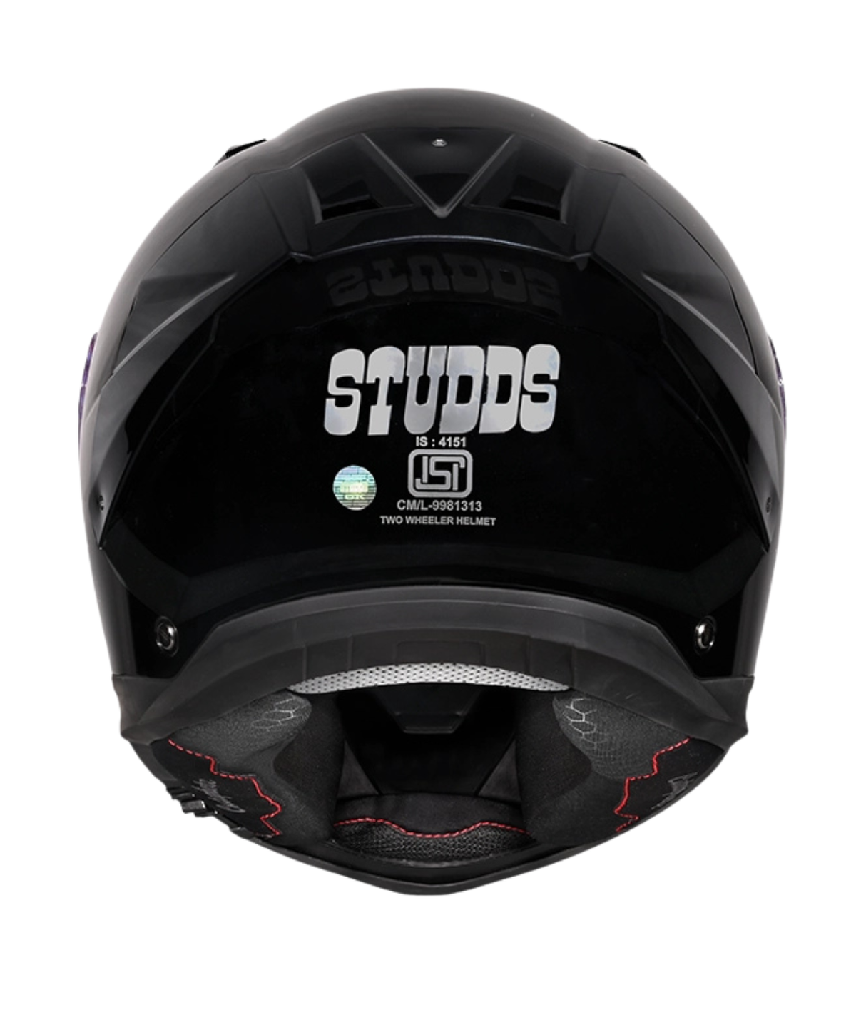 Studds Helios Solid Helmet - Gloss Black - Studds