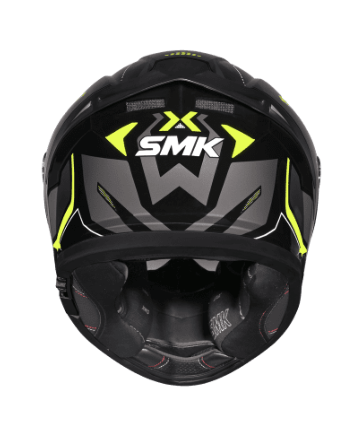 SMK Typhoon Azonix GRPS MA264 Full Face Helmet - Matt Black Yellow - SMK