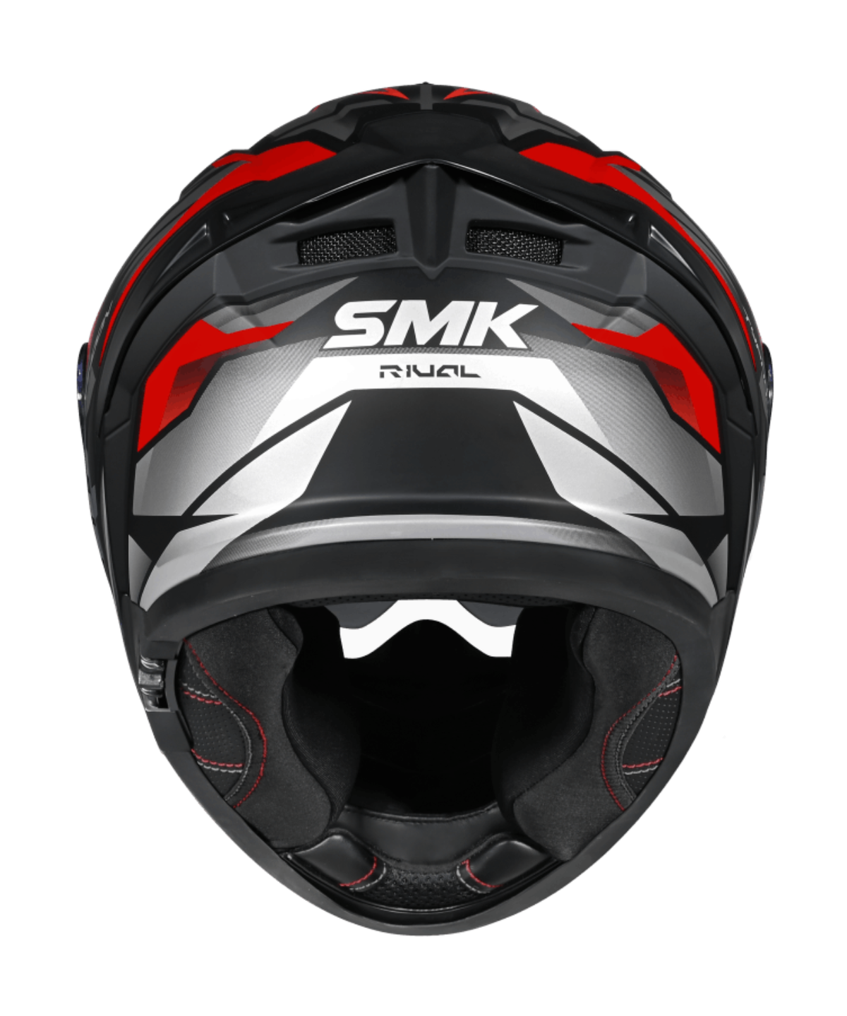 SMK Typhoon Rival GRPS GL263 Full Face Helmet - Gloss Black Grey Red - SMK
