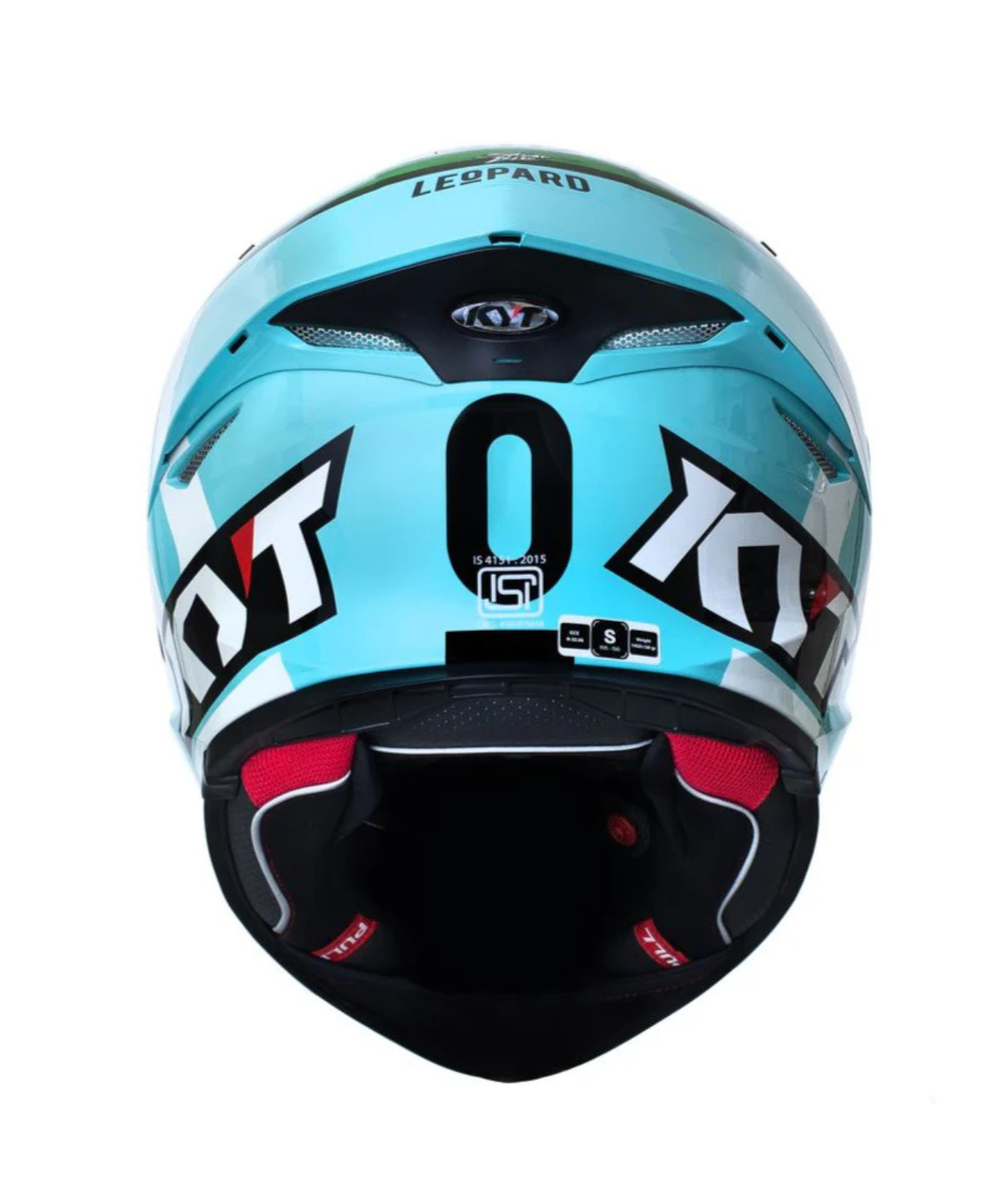 KYT TT-Revo Leopard India Edition Helmet - Gloss Blue Green Orange