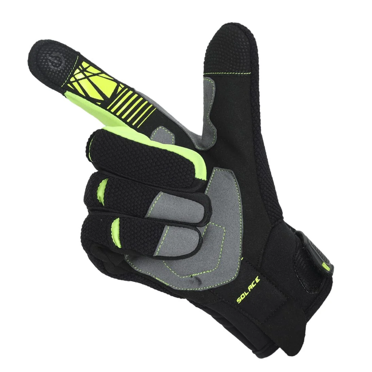 Solace X-Pro Motorcycle Riding Gloves - Neon