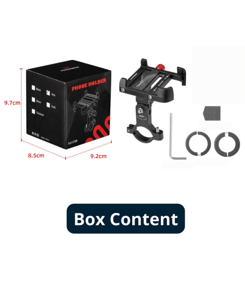 Yellowfin Claw Grip Aluminium Alloy handlebar Phone Holder Mount without Charger - Max 180 360_ Black