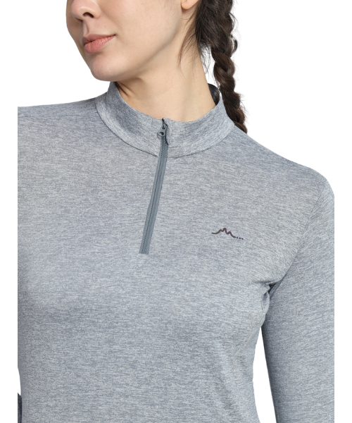 Reccy Women’s Nomadic Full Sleeves T Shirt - Silver Gray
