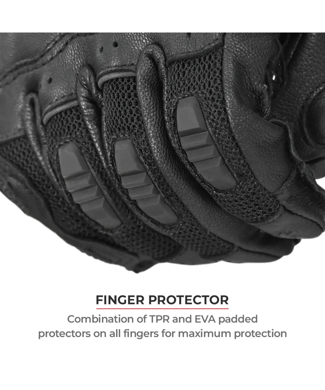 Viaterra Kruger Motorcycle Riding Gloves - Midnight Black