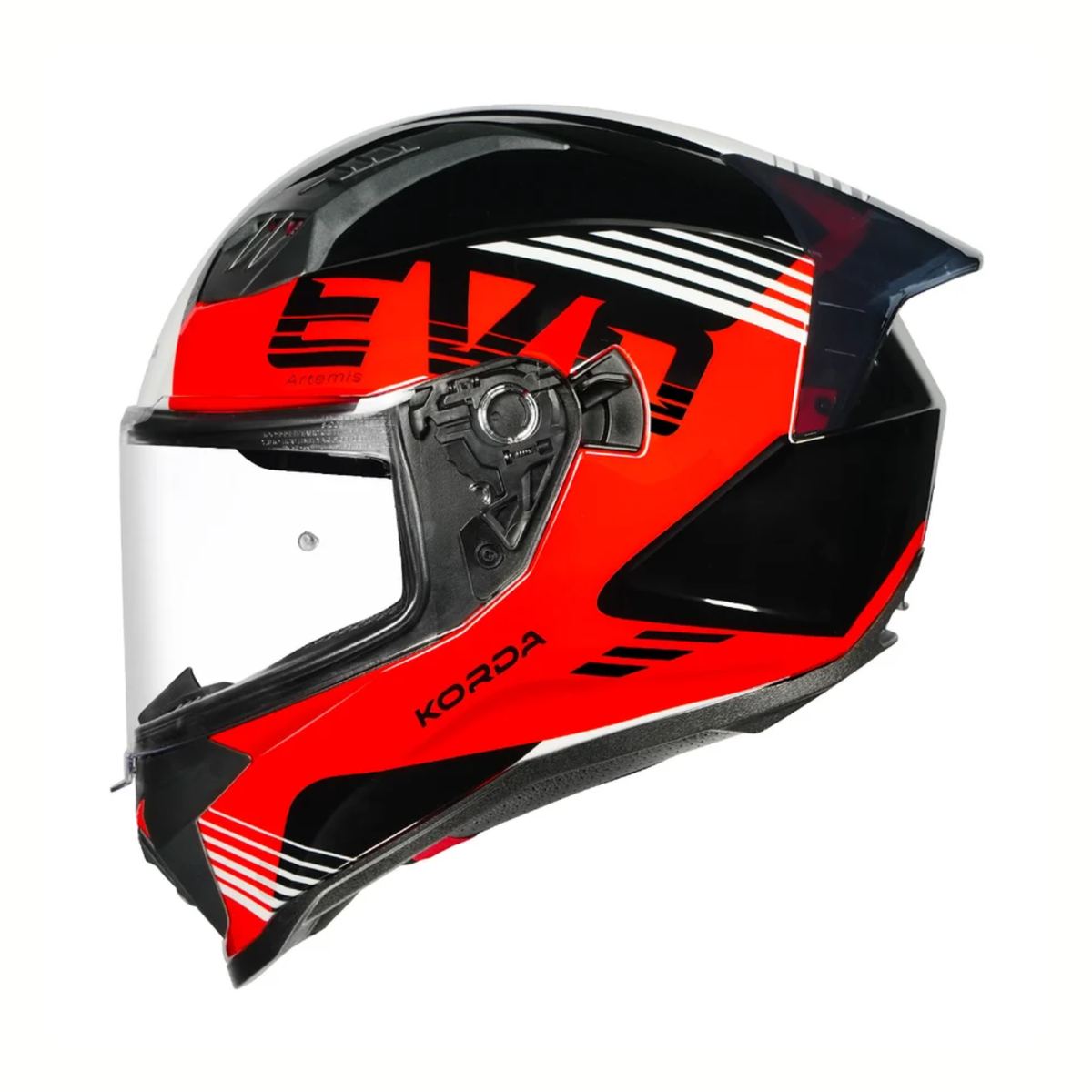 Korda EVO Artemis Helmet - Gloss Black White Red